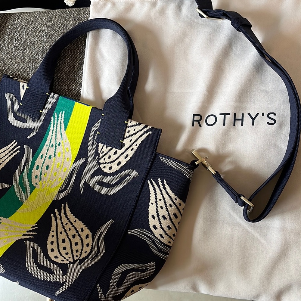 Rothys Botanical Navy bag. Brand new with dust bag.